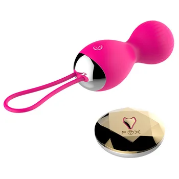 USB Titreşimli Yumurta Kadın Vajinal Kegel Sıkma Egzersiz Topu Silikon Atlama Yumurta Ben Wa Topları Vibratörler Seks Oyuncakları Kadınlar için