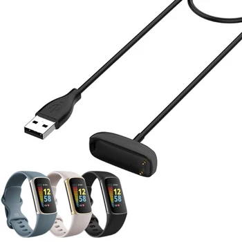 USB şarj aleti Fitbit Lüks şarj kablosu Fitbit Şarj İçin 5 USB Kablosuz Manyetik Adapta Dock Cradle akıllı saat Aksesuarları