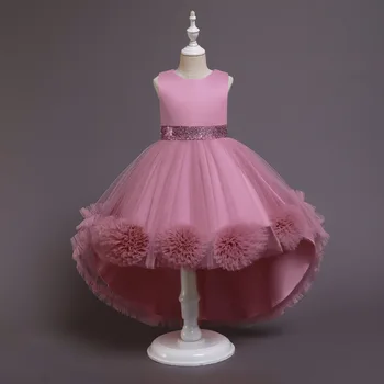 Uzun Firar Elbise Kız Bahar Moda Çocuk Tül Çiçek Smokin Şenlikli Balo Tutu Parti Akşam Prenses Birthda Vestido