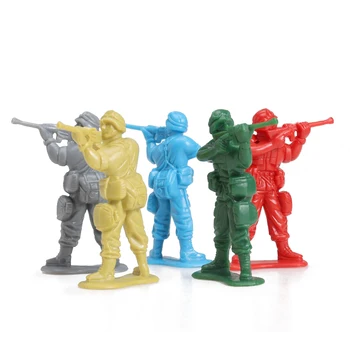 VııKONDO 100 Adet 1:35 Yeşil Ordu Erkekler Oyuncak Plastik Asker 10 Poz WW2 ABD Özel Kuvvet Aksiyon Figürü Askeri Erkek için Hediye