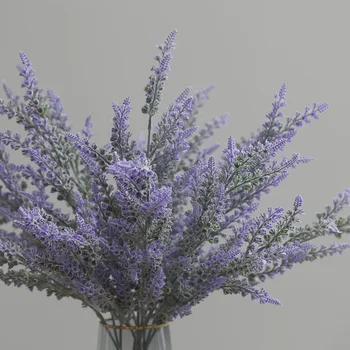 Yapay çiçek Lavanta Plastik Uzun Şube Sahte Bitki Çelenk DIY Vazo Evlilik Düzenleme Ev Dekor Parti Bahçe