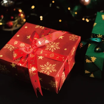 Yaratıcı Moda Klasik Noel Hediye Kutusu Ambalaj Kağıdı Doğum Günü Noel Thickned Hediye Ambalaj Kağıdı