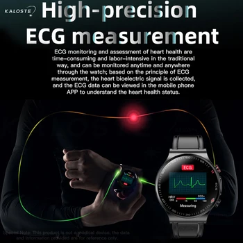 Yeni EKG+PPG Akıllı İzle Erkekler Sangao Lazer Sağlık Kalp Hızı Saatler Vücut Sıcaklığı Spor İzci Smartwatch Huawei Xiaomi İçin
