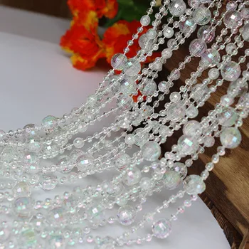 Yeni Renkli Kristal Ağacı Dekorasyon Akrilik Boncuk Zincir Dize Kristal Garland Tellerinin Düğün Noel Malzemeleri İçin Ücretsiz Kargo