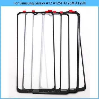 Yeni Samsung Galaxy A12 A125F A125M A125N Dokunmatik Ekran LCD Ön Dış Cam Panel Lens A12 Dokunmatik Ekran Cam Kapak Değiştirin