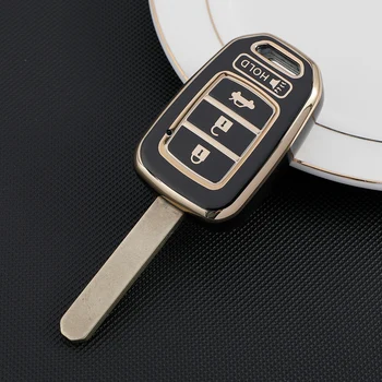 Yeni TPU Araba Uzaktan Anahtar Kılıfı Kabuk Honda Civic 2022 için 5 Düğmeler Koruyucu Tutucu Fob Anahtarsız Aksesuarları