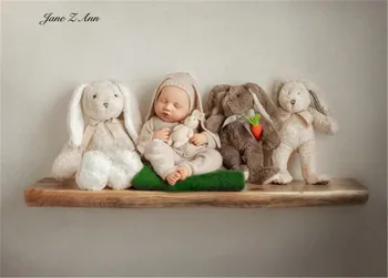 Yenidoğan tek parça giysi bebek bunny tavşan kulak kapağı dollphoto giyim