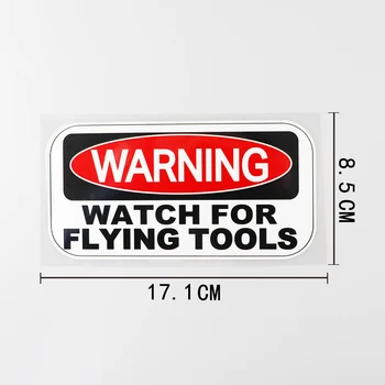 YJZT 17.1 CM×8.5 CM Araba Sticker Uyarı Uçan Araçları Komik Dikkat Çıkartmaları PVC12C-0407