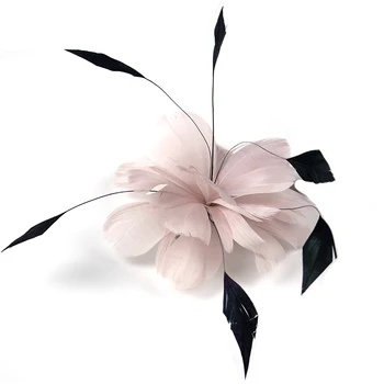 Zarif Kadın Şapkalar Tüy Çiçek Moda Çekici Gelinlik Düğün Saç Aksesuarları 1 Süslü tüyleri Adet Saç Aksesuarları