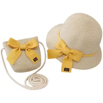 Çocuk Güneşlik Şapka Kızlar Yaz Yeni Hasır Şapka Bebek Yaz Şapka Güneş Geçirmez plaj şapkası Güneş Sevimli Kova Şapka