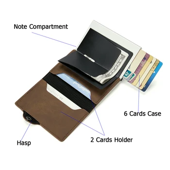 Özel Gravür Cüzdan kart tutucu Erkek Kadın deri cüzdan RFID KIMLIK Kredi kart tutucu Para Klipleri ıle Kart Sahibi cüzdan