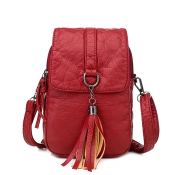 сумка Yeni pu deri omuz çantası gündelik çanta Kadınlar için Crossbody Çanta telefon cebi Kız Püskül Tasarımcı Çanta Mini Messenger